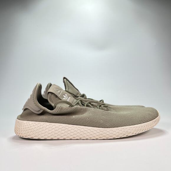 Adidas Pharrell Williams HU Olive Green Breathable Sneakers CQ2163 Men's Size 12 - Picture 1 of 11